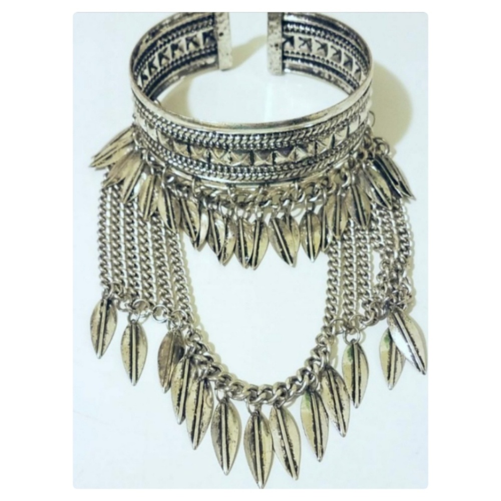 "New"  Bohemian Silver Cuff